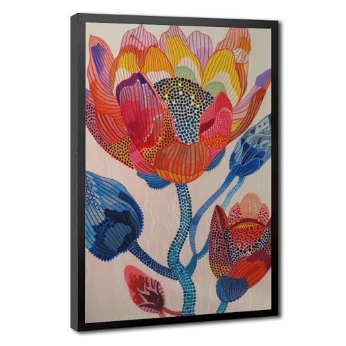 Peintures abstraites florales sur toile haut de gamme de 40,6 x 61 cm