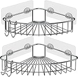 STARICH Shower Shelf for inside Shower, Shower Shelf Corner, Shower Corner Caddy, Adhesive Shower Ca