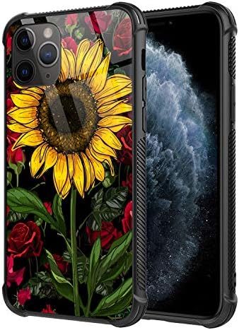 DAHAOGUO iPhone 11 Case,Sunflower Rose Pattern Design iPhone 11 Cases for Girls Women [Anti-Scratch] Soft TPU Bumper Frame Support Cover Phone Case for iPhone 11 (6.1inch) Sunflower