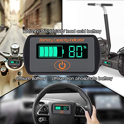 image for IS Battery Monitor, DC12V 24V 36V 48V 60V Lead-acid Battery Capacity T