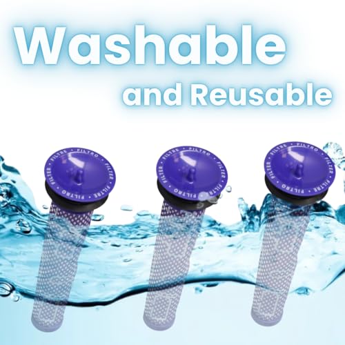 Finest-Filters Washable Pre-Motor Stick Filter Value Pack – Compatible with Dyson DC58, DC59, DC61, DC62 and V6, V7 and V8 Series (Part 965661-01) – Pack of 3