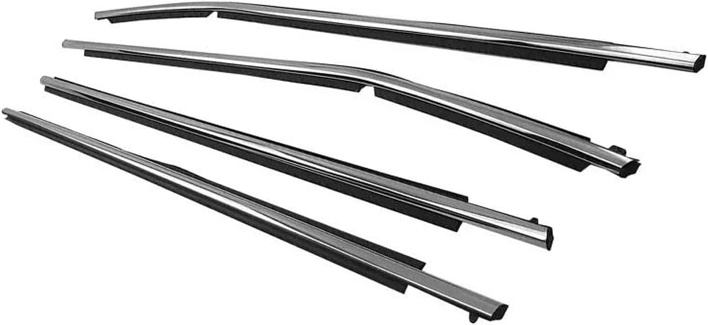 ウェザーストリップ 4個/セット 車の窓ガラスシールストリップ サイド