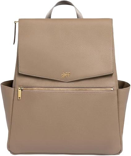 Freshly Picked - Mochila clásica para pañales de bebé, Bolsa de pañales con cuero vegano lavable con cambiador, Bolsas de pañales convertibles,