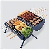 DISHENGZHEN Tragbarer Holzkohlegrill, Zusammenklappbarer Tischgrill, Klein, Mini, Leichter Tischgrill, Perfekt Für Camping, Tailgating, Kochen Im Freien, Wohnmobil, Boote, Reisen