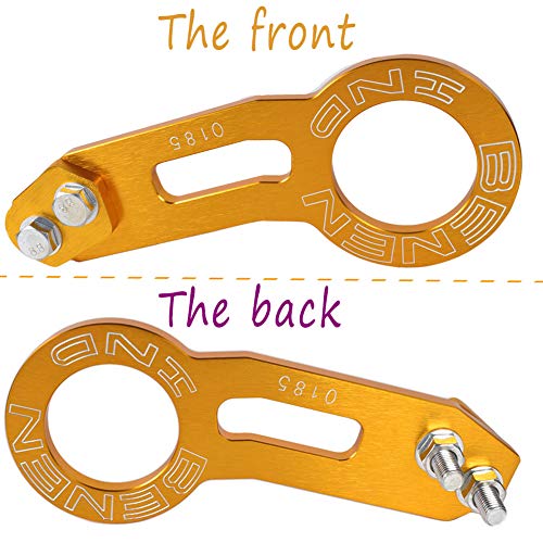 Rear Tow Towing Hook For Universal Car Auto Trailer Ring Aluminum Racing Trailer Hook-Golden #TOP3