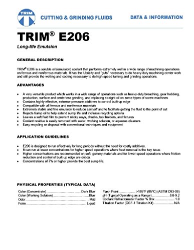 Trim E206N/1 Long Life Emulsion, 1 Gal Jug thumb #6
