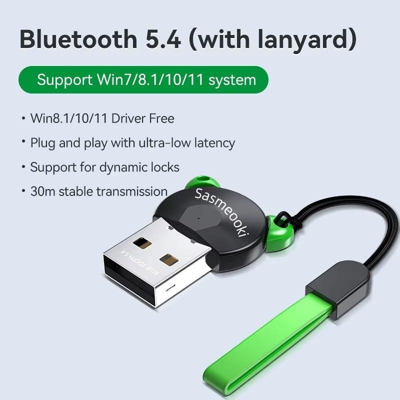 Bluetooth 5.4-Wireless Audio Transmitter Receiver for AirPods or Wireless Headphones - Use with Any USB Jack for Airplanes, Gym Equipment, TVs, iPad/Tablets and Auto image 3 of 9 B0D94KNX25