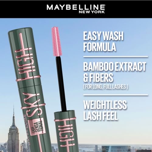 Image of Maybelline New York Lash Sensational Sky High Blue Mascara, Green Altitude | Lengthening & Easy Wash Formula, 7.2ml