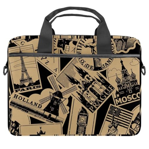 Sac ordinateur portable 13-14.5 pouces vintage Paris pour vos trajets urbains