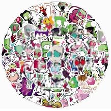 110Pcs Funny Cartoon Anime Alien Anime Stickers for Waterproof Vinyl Cute Stickers for Water Bottles, Laptop, DIY Decoration,Scrapbook, Skateboard, Phone