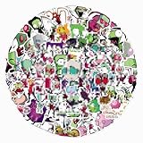 110Pcs Funny Cartoon Anime Alien Anime Stickers for Waterproof Vinyl Cute Stickers for Water Bottles, Laptop, DIY Decoration,Scrapbook, Skateboard, Phone