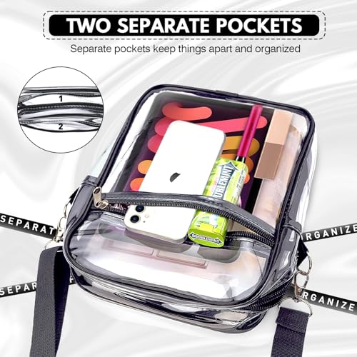 Clear Bag for Stadium Events Clear Purse Stadium Approved See Through Crossbody Bag with Shoulder Strap for Concert Sport4