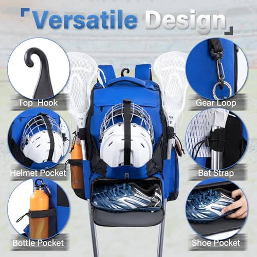 image for Himal Outdoors Lacrosse Bag with Helmet Storage- Premium Lacrosse Back