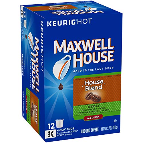 Maxwell House House Blend Coffee K Cup Pods, Decaffeinated, 12 ct - 3.7 oz Box