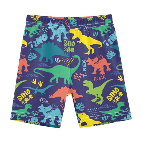 JHKKU Girls Dinosaurs Shorts Cotton Cartwheel Bike Kids Biker Under Dress Dance Short Girl Clothes 8Y