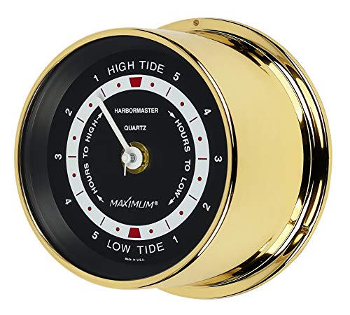 Maximum Inc. Harbormaster East Coast Tide Clock – Nautical Tidal Clock - Tide Clock High Tide Low Tide And Wall Clock, Sailor Gift, Coastal Décor, Nautical Décor, Home Wall Decor #TOP27