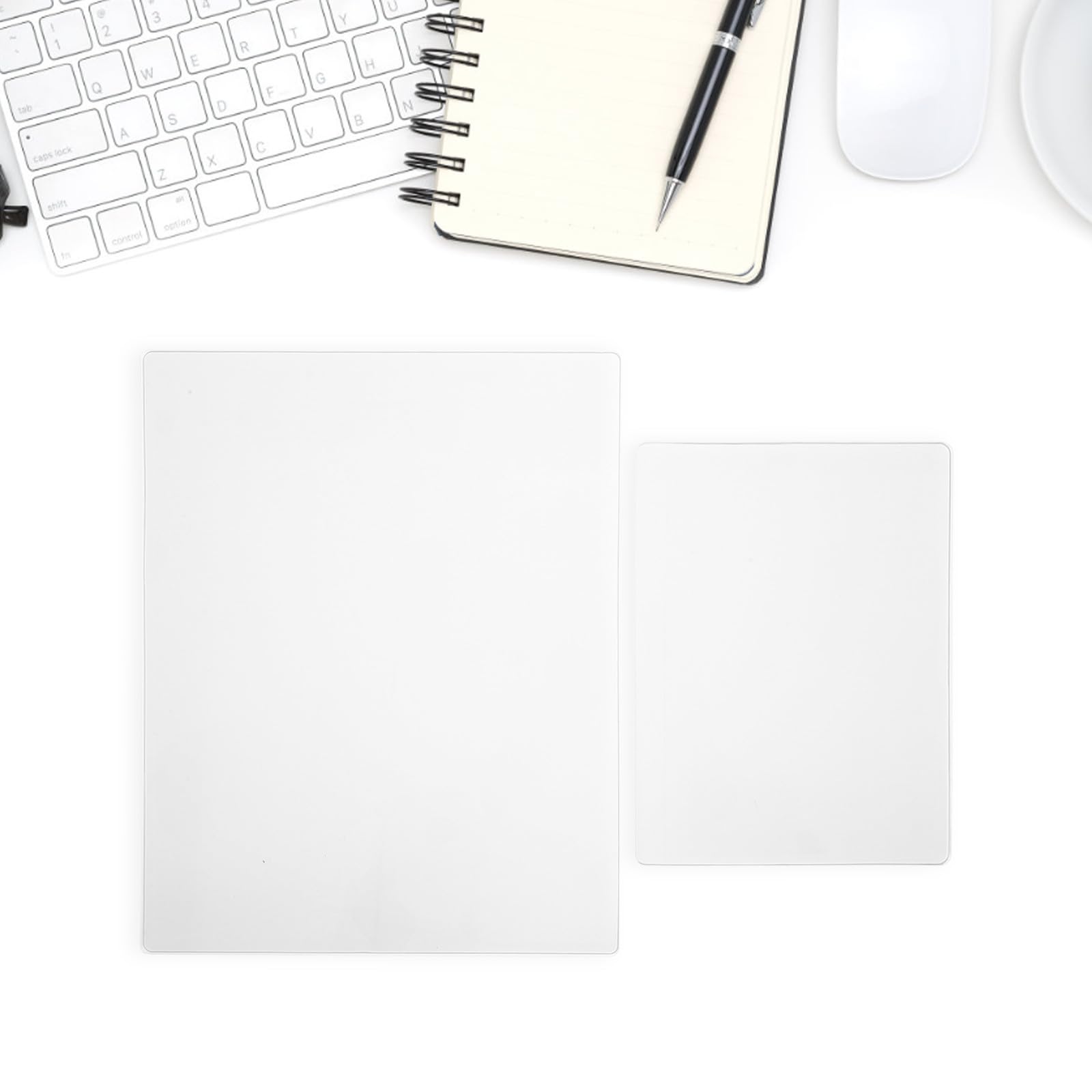 Artistic Gel Plate in Gel Bianco 2 Pezzi 7mm A5 + A4 per Tecniche Miste, Facile da Pulire, Ideale per Card Making e Decorazioni Fai da Te