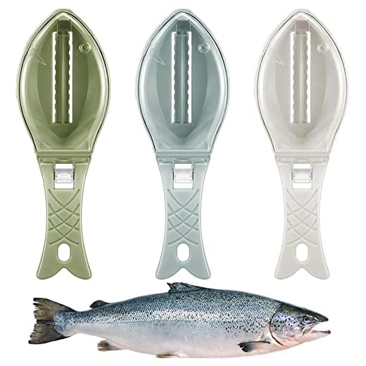 AOOF 3-delad fiskskalborste kan enkelt ta bort fiskfjäll Plast fiskfjäll rivjärn Praktisk handtagskonstruktion, snabb borttagning av fiskhud
