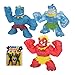 Heroes of Goo Jit Zu - 3 Pack of Super Stretchy Action Figures - Blazagon, Wolfpain, Sahario