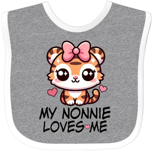 inktastic My Nonnie Loves Me Granddaughter Tiger Baby Bib