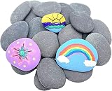 Ancokig Groß Steine zum Bemalen & Garten Kieselsteine Kies Dekosteine Naturstein Marmorkies Zierkies Kiesel für Gartendeko - Aquarium Deko Stein Gartensteine (8 Stück)