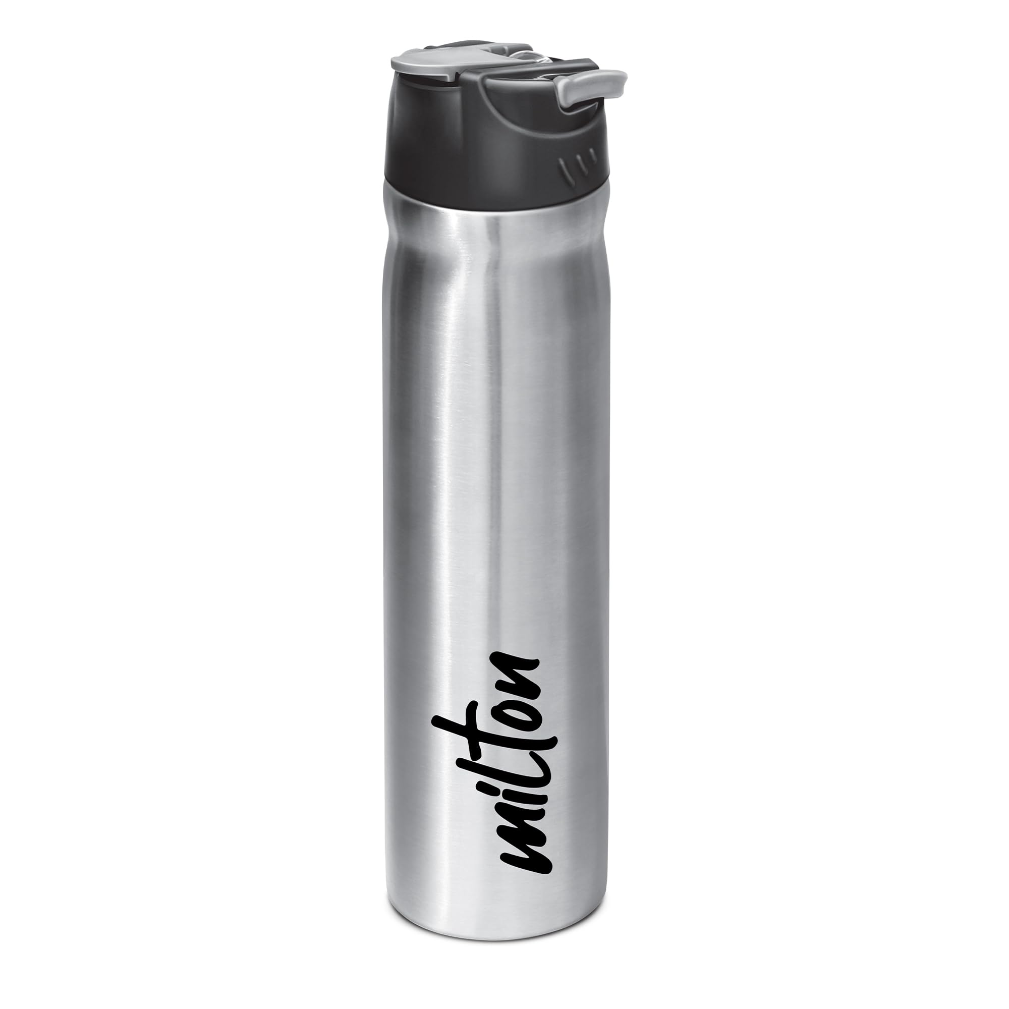 MILTON Max 800 Stainless Steel Water Bottle for KIDS, 700 ml, Lightweight Leakproof Sipper Water Bottle | SILVER PACK OF 1 PC