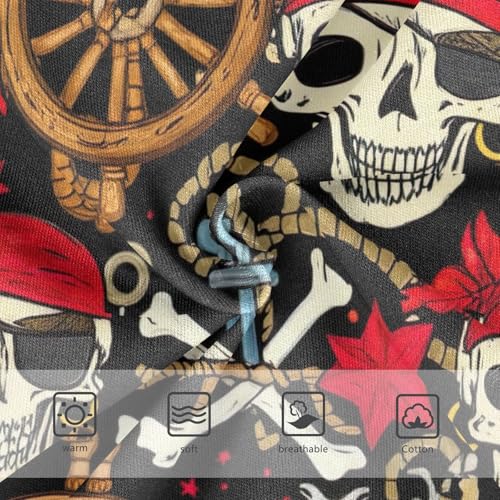 Cotton Toddler Underwear Custom Nautical Pirate Skulls Red Black Girl Panties Cute Durable Underpants Briefs 2t3