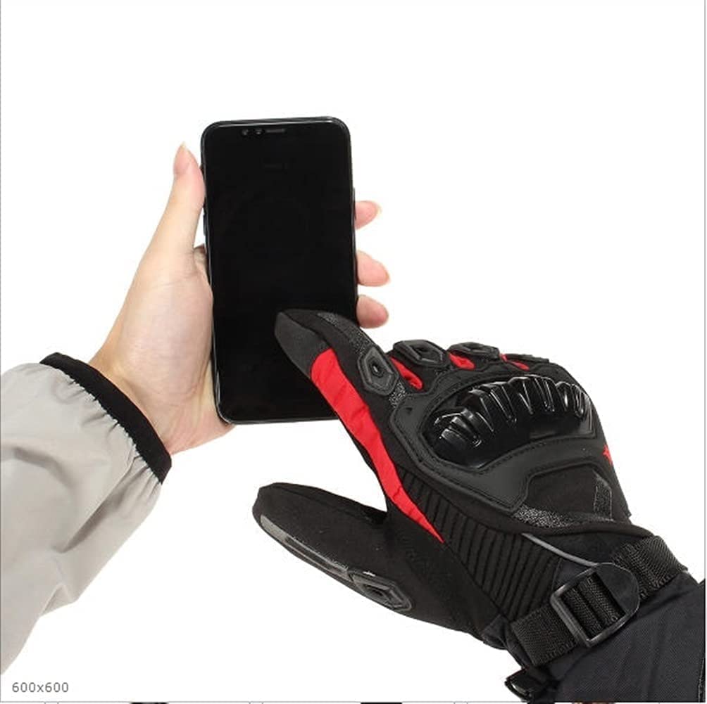 Guantes Ciclismo Guantes para Hombre, Guantes de PU Transpirables Impermeables y cálidos para Invierno, Guantes de Dedo Completo para Motocicleta de Carreras Profesionales, esquí y Ciclismo