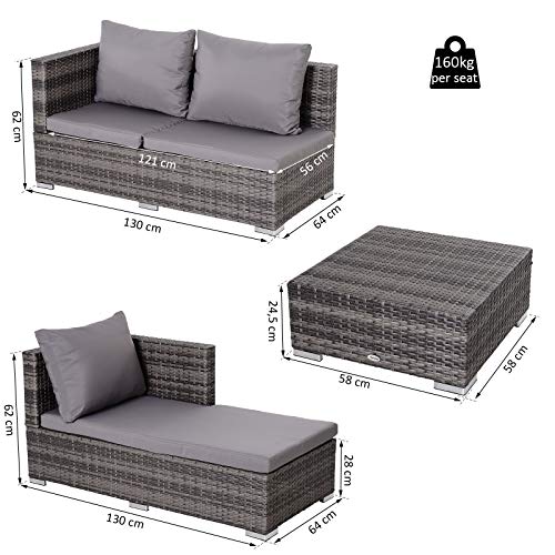 Outsunny-Conjunto-de-Sofas-de-Ratan-3-Piezas-con-Chaiselongue-y-Mesa-de-Centro-Almacenaje-Respaldo-Ajustable-en-Altura-Alta-Comodidad-Color-Gris 51aeXBfDc2L