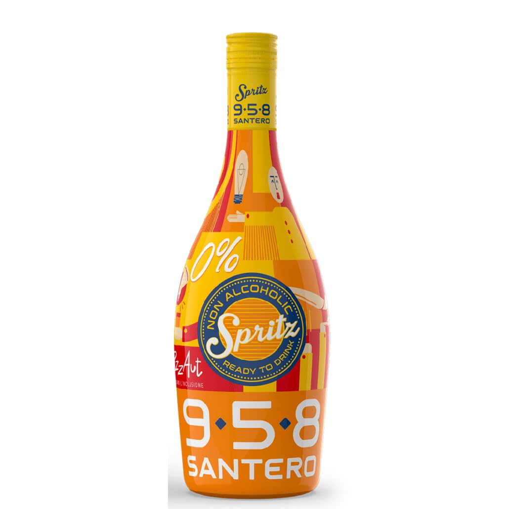 Italian Gourmet 958 Spritz aperitivo italiano alkoholfrei Orange 6 x 750ml | Bevanda analcolica frizzante, bitter-süßes Aroma, servire freddo con, Gesamtnettogewicht 4,5 L + Kostenlos Polpa 400g