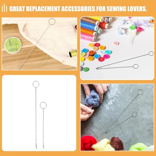 Image of 17Pcs Sewing Loop Turner Hook with Latch,Handmade Sewing Tools DIY Knitting Accessories,for Silicone Beads Fabric Tube Straps Belts Strips,2 Size- Long & Short Stainless Steel Loop Turner