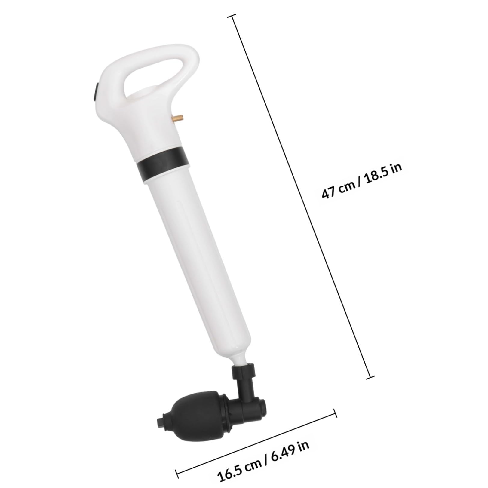 Stura WC Potente in ABS Bianco per Pulizia WC e Spurgo Tubi Scarico, Set 1 Pezzo per Casa e Hotel