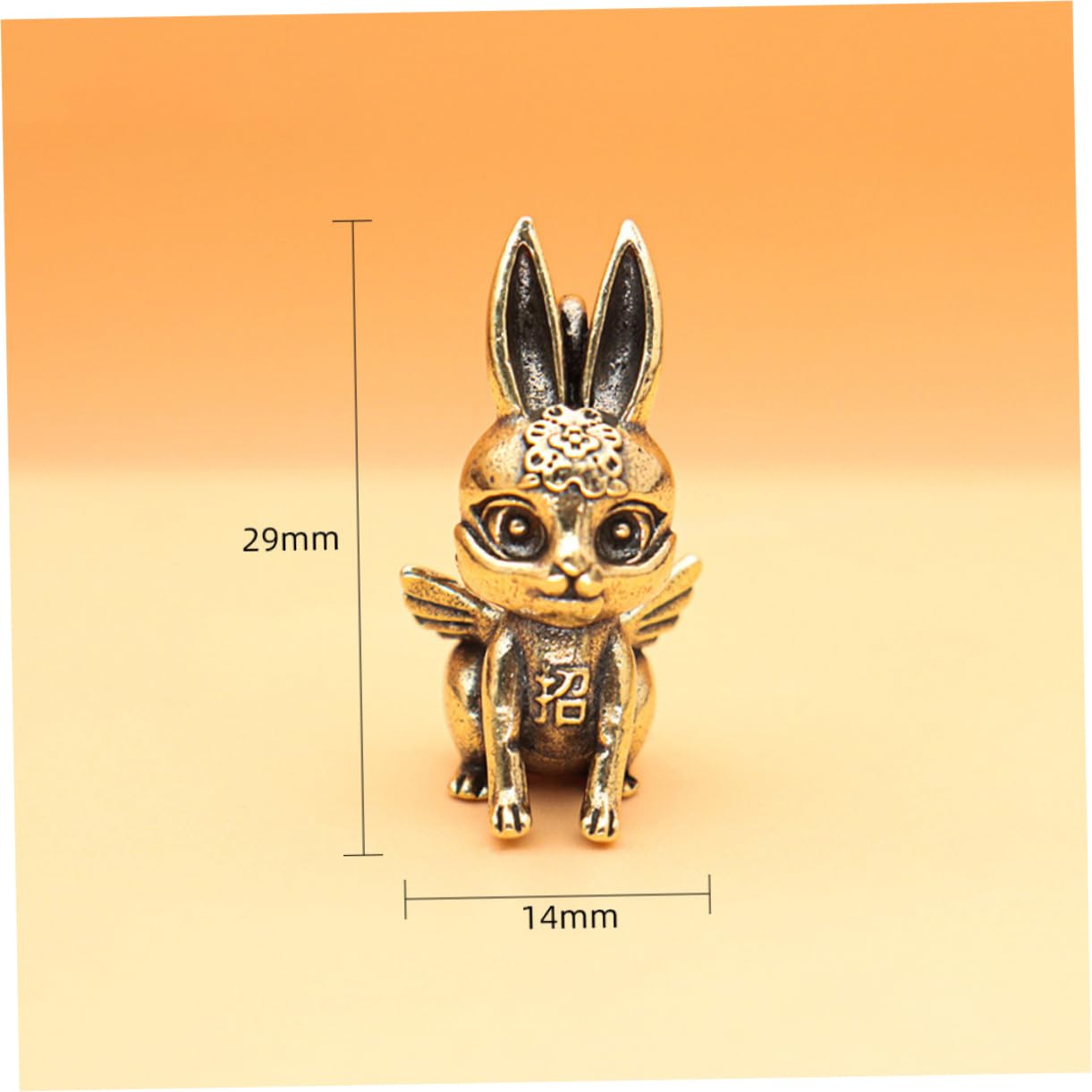 VOSAREA 4 Ensembles Pendentif Lapin en Laiton Antique Lapin Sculpture Chinois Année du Mini Figurine Escargot Décor Chinoiserie Ornements 5 pièces * 4