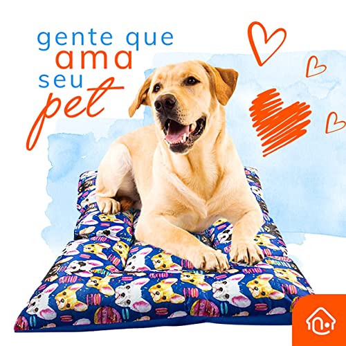 Colchonete Caminha Pet Ossinhos / Patinhas Coloridas Cachorro e Gato - M