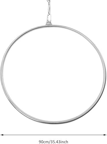 Miniatura 2 de Lyra - Kit de aro de antena de 33/35 pulgadas, equipo completo de anillos aéreos de acero inoxidable, para yoga, circo, equipo aéreo para