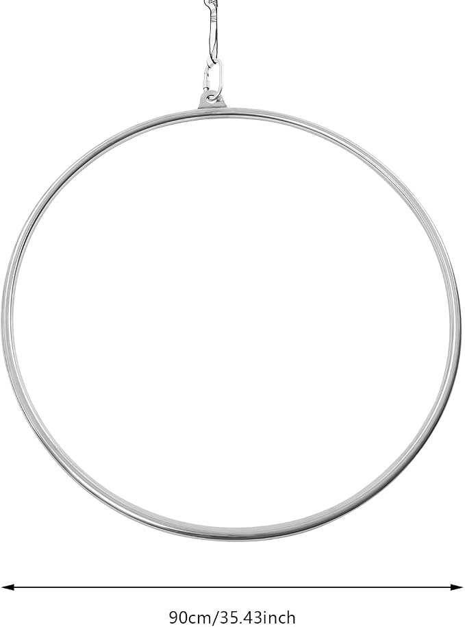 Anilla de yoga aérea de 90cm/3ft con accesorios para fitness y danza miniatura 2