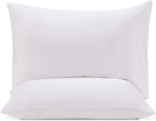 Miniatura 7 de SLEEP ZONE Juego de 2 fundas de almohada refrescantes de lujo, fundas de almohada sedosas, suaves y lisas con cierre de sobre, tamaño Queen (20 x 30