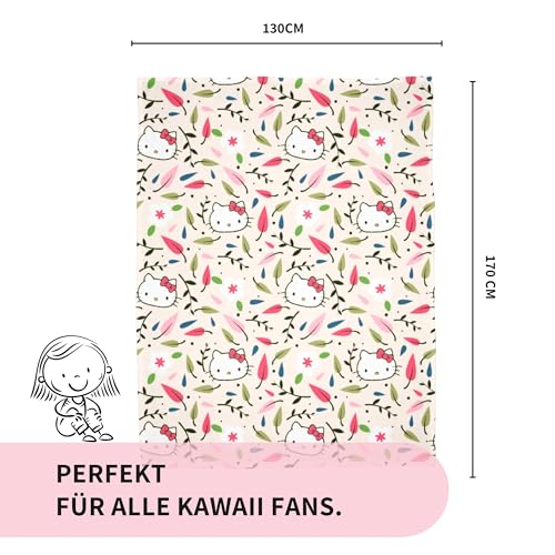 Couverture polaire corail Hello Kitty 100% polyester à la douceur haut de gamme - 3