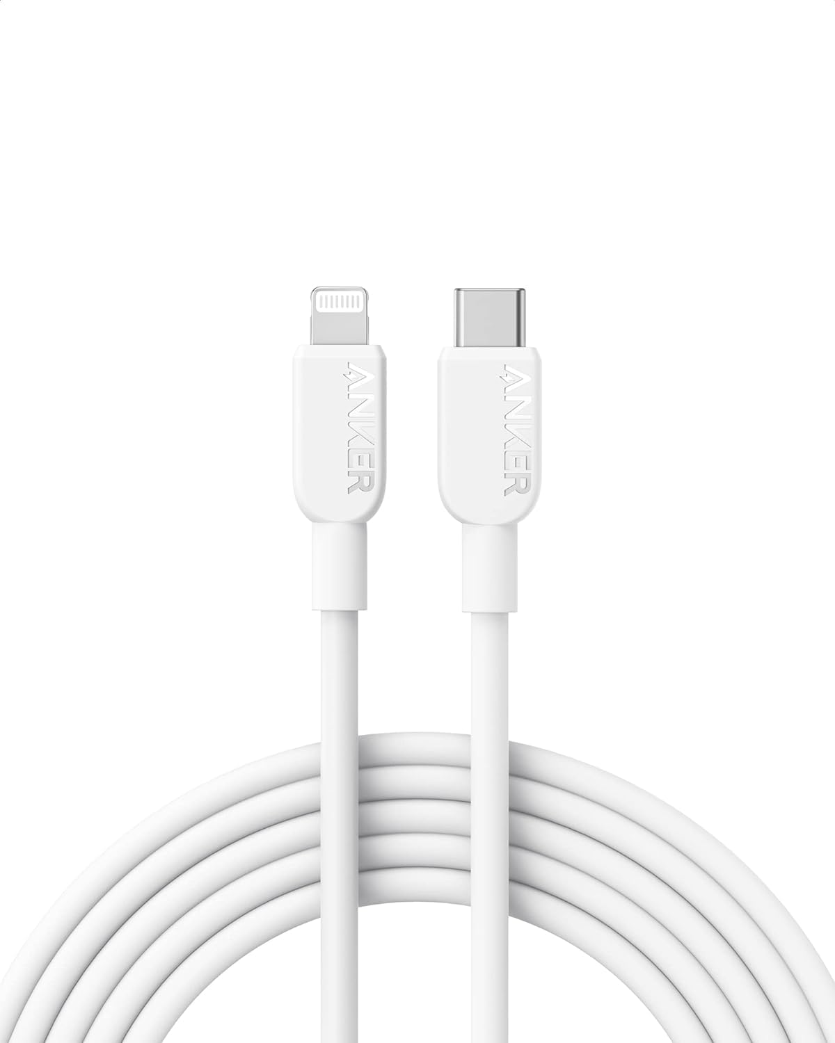AnkerUSB C to Lightning Cable(10FT,White), MFi Certified for iPhone 14 Series, and More(Charger Not Included)