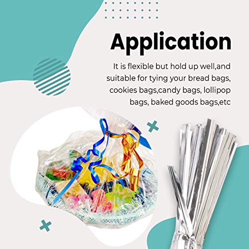 1200pcs 4” Metallic Twist Ties - Image 2