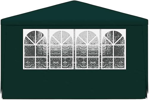 Vista 117 de vidaXL Tienda de campaña profesional para fiestas de 13.1 x 13.1 pies, toldo resistente a la intemperie con paredes laterales, polietileno Azul