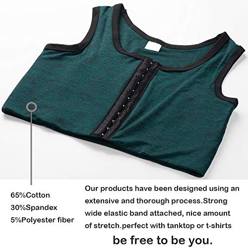 XUJI 3 Rows Central Clasp Chest Binder Tank Top3