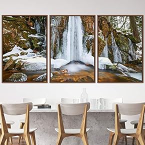 signwin 3 Piece Framed Canvas Wall Art Mountain...