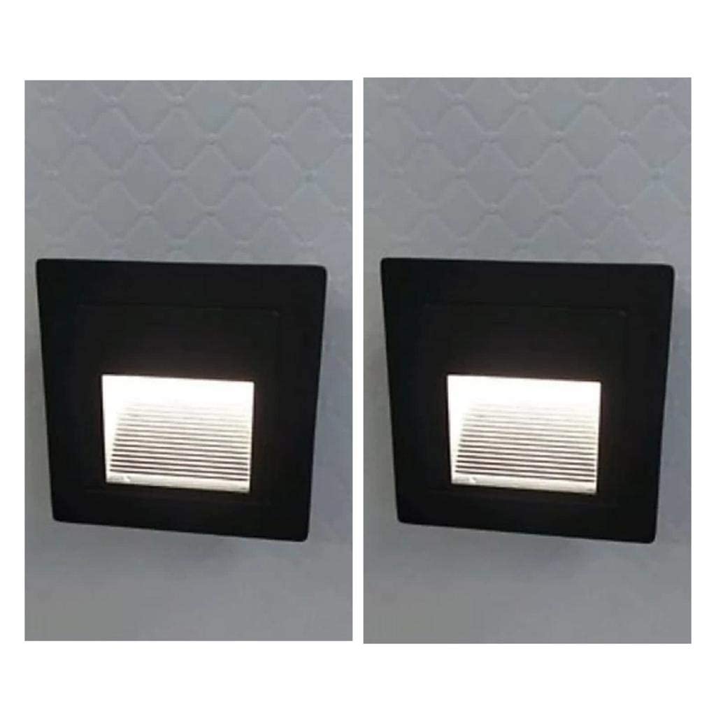 SEER Aluminium Wall Light 3 Watt 2 Modular LED Indoor/Outdoor Exterior Wall Step Light/Foot Light Fixture Lamp| Wall Lamp | Outdoor Wall Light | Warm White (Yellow) Pack of 2