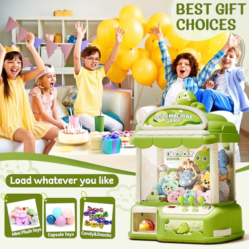 Image of Claw Machine for Kids, 30 Toys & 24 Game Coins & 20 Surprise Eggs | Musical Electronic Arcade Game Console Kids Claw Machine with Adjustable Sound, Christmas and Birthday Gift