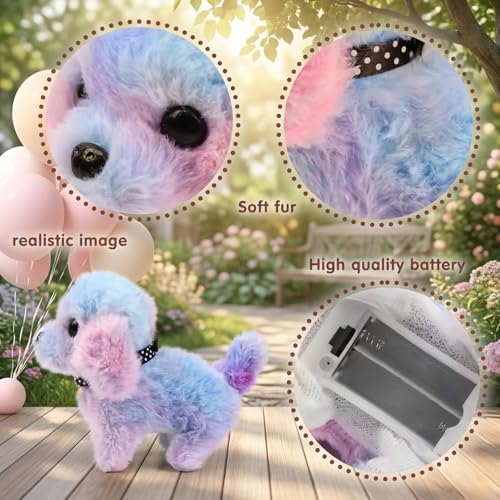 Image of GITGRNTH Walking Talking Rainbow Dog Toy for Kids with Battery Operated Fun - Cute Puppy Toy with Barking, Jumping, Nose Twitching & Voice Repeat, Interactive for Toddlers, Boys & Girls Gift