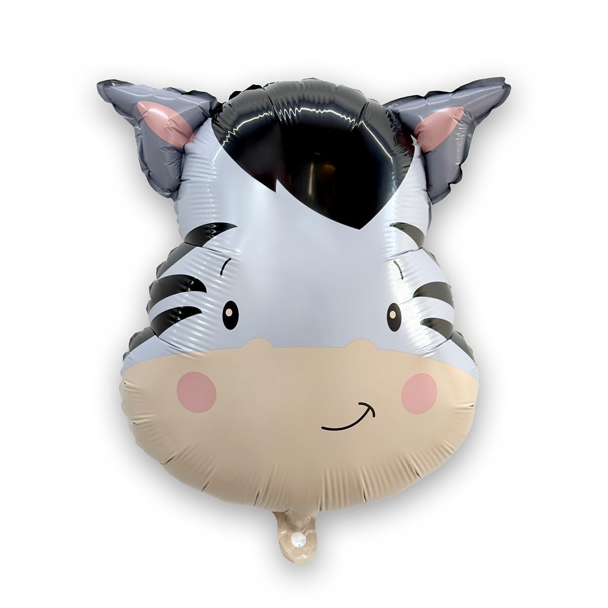 6PCS (18-24in) Safari Animal Foil Balloons, Jungle Safari Theme Birthday Party Decorations, Monkey Zebra Lion Elephant Helium Balloons, Animal Theme Birthday Party Supplies YuBeiKoo (Zebra White)