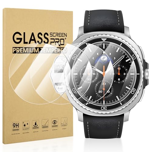 Suoman 4-Pack for Samsung Galaxy Watch 8 Classic 46mm Tempered Glass Screen Protector HD-Clear Hardness Protective Film for Galaxy 46 mm Smartwatches [Anti-Scratch]