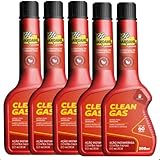Kit 5 Aditivo Bardahl Clean Gas Combustível Gasolina 200ml