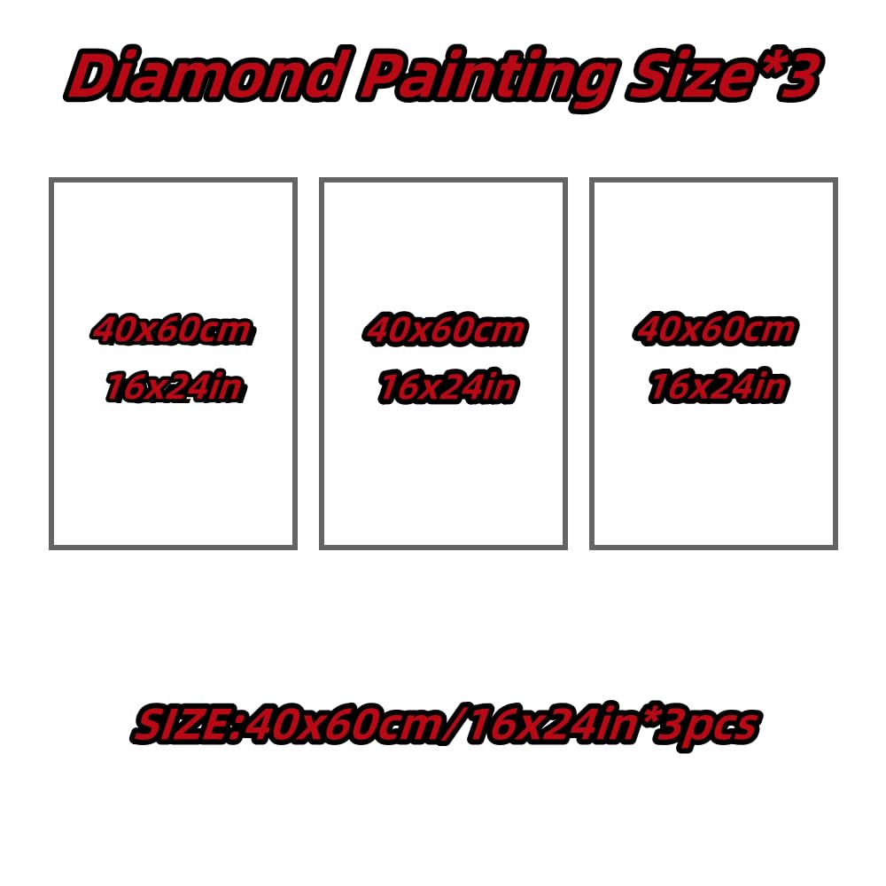 Diamond Painting Arche Noah, Strassstein Malen Nach Zahlen Erwachsene 3 Pack, Diamond Painting 60 x 40 cm Vollbohrer Leinwand zum Bemalen für Schlafzimmer Deko Wohnzimmer Büro Geschenke Taube PZSH0539